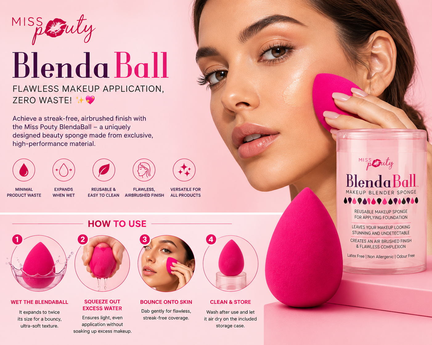 Miss Pouty BlendaBall Makeup Sponge