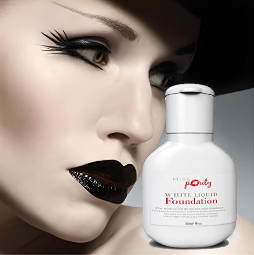 Miss Pouty White Liquid Foundation – Perfect for Everyday Wear & Creative Looks with Delivery