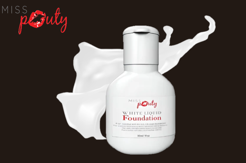 Miss Pouty White Liquid Foundation – Perfect for Everyday Wear & Creative Looks with Delivery