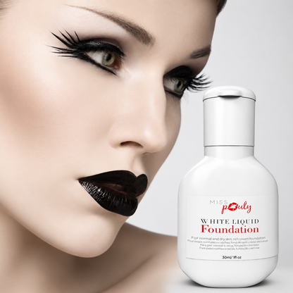 Miss Pouty White Liquid Foundation – Perfect for Everyday Wear & Creative Looks with Delivery