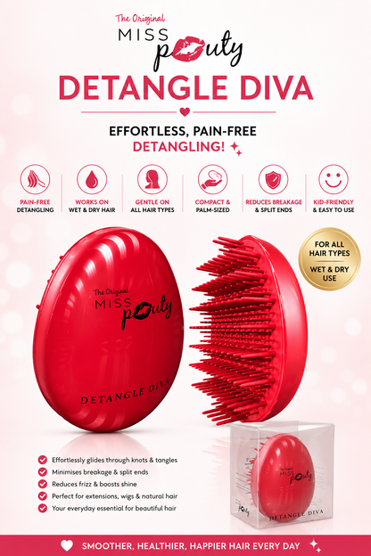 Miss Pouty Detangle Diva Brush – Effortless, Pain-Free Detangling!