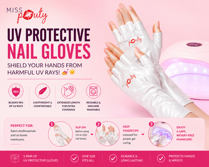 Miss Pouty UV Protective Nail Gloves – Shield Your Hands from Harmful UV Rays!
