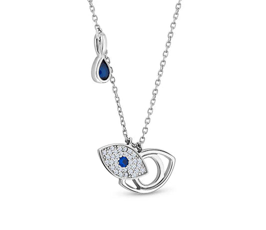 Diamond Style London - Multi Charm Evil Eye Pendant (Item code: Multieyepen)