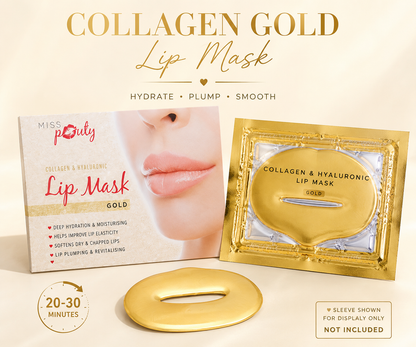 Miss Pouty Gold Collagen Lip Masks – Hydrating & Plumping Lip Treatment