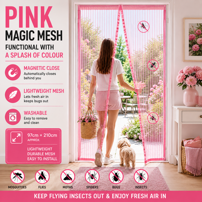 Magic Mesh Magnetic Mosquito & Fly Screen Door – 5 Colours