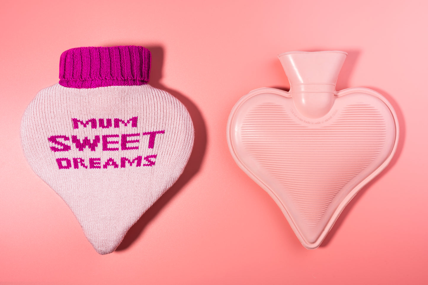 Generise 1L Heart-Shaped Hot Water Bottles with Plush Cover – Perfect Gift for Mum