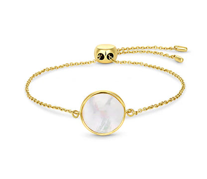 Diamond Style London - Pearl Clover Bracelet in Gold Plating (Item code: Pearlcloverbragold)