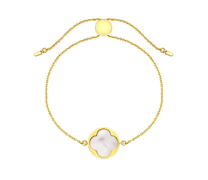Diamond Style London - Pearl Clover Bracelet in Gold Plating (Item code: Pearlcloverbragold)