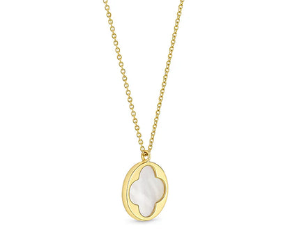 Diamond Style London - Pearl Clover Pendant in Gold plating (Item code: Pearlcloverpengold)