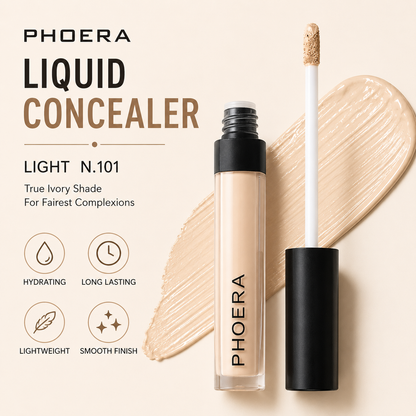Phoera Concealer Full Coverage Liquid – Flawless, Long-Lasting & Hydrating