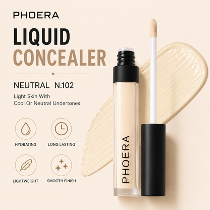 Phoera Concealer Full Coverage Liquid – Flawless, Long-Lasting & Hydrating