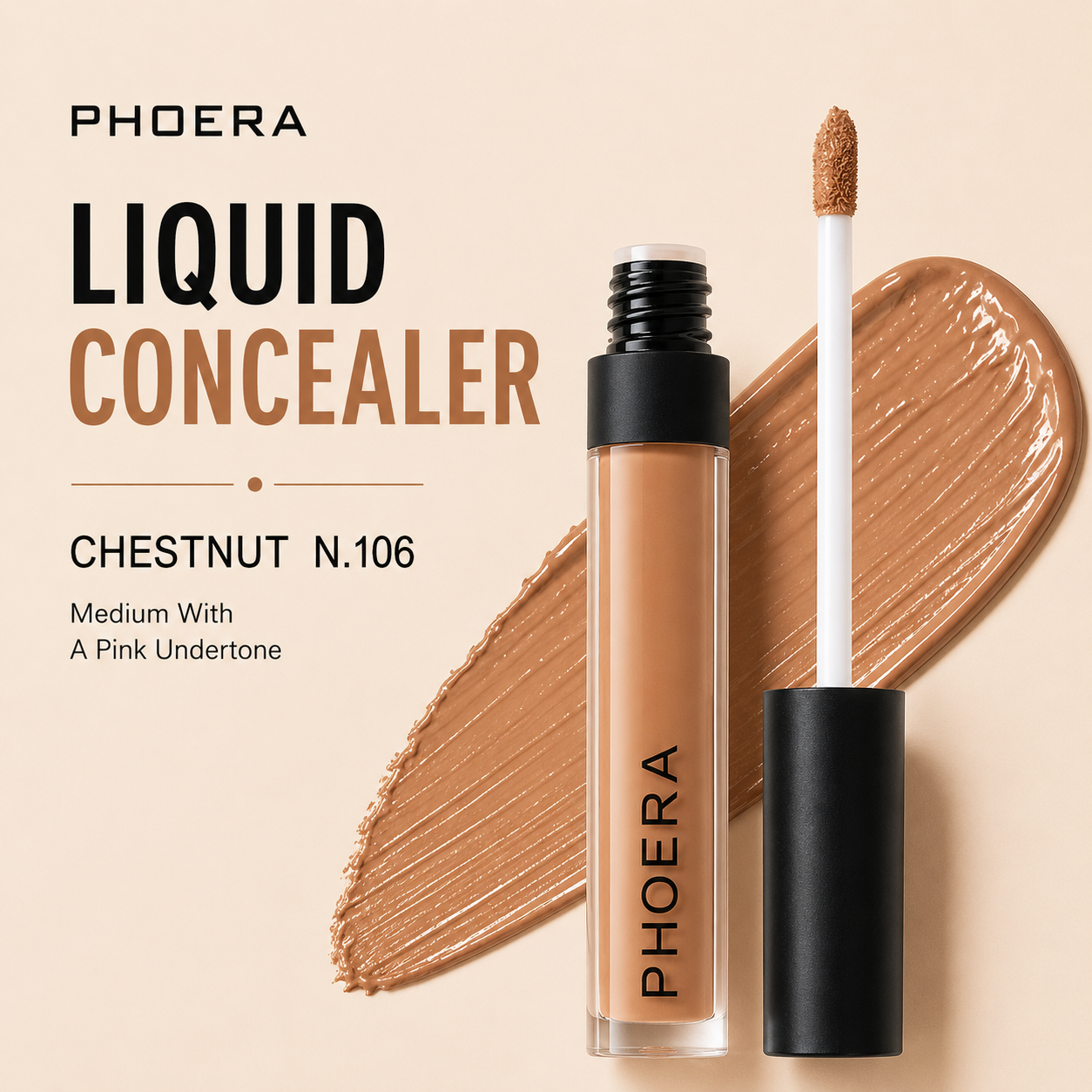 Phoera Concealer Full Coverage Liquid – Flawless, Long-Lasting & Hydrating