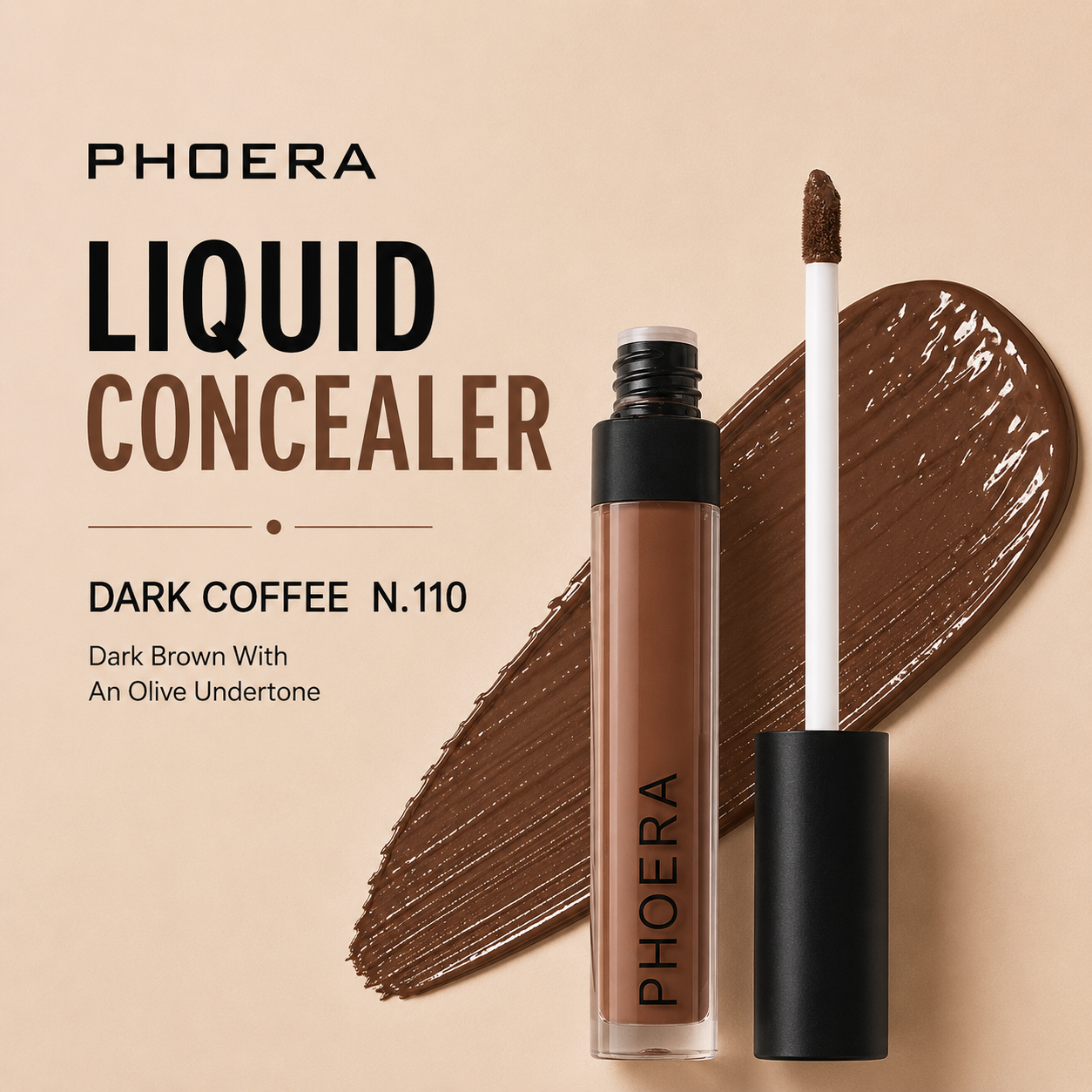 Phoera Concealer Full Coverage Liquid – Flawless, Long-Lasting & Hydrating