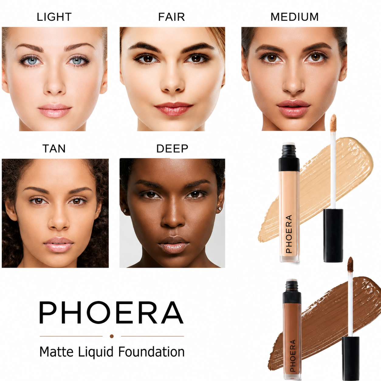 Phoera Concealer Full Coverage Liquid – Flawless, Long-Lasting & Hydrating
