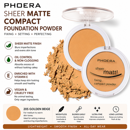 PHOERA Sheer Matte Compact Foundation Powder