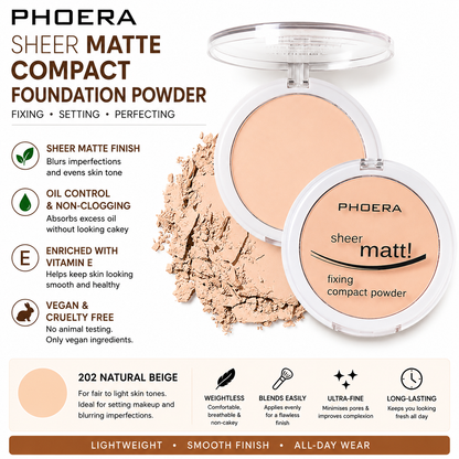 PHOERA Sheer Matte Compact Foundation Powder
