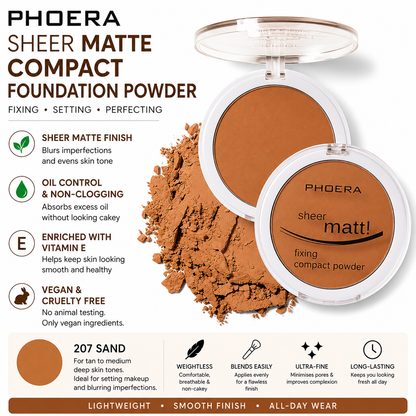 PHOERA Sheer Matte Compact Foundation Powder