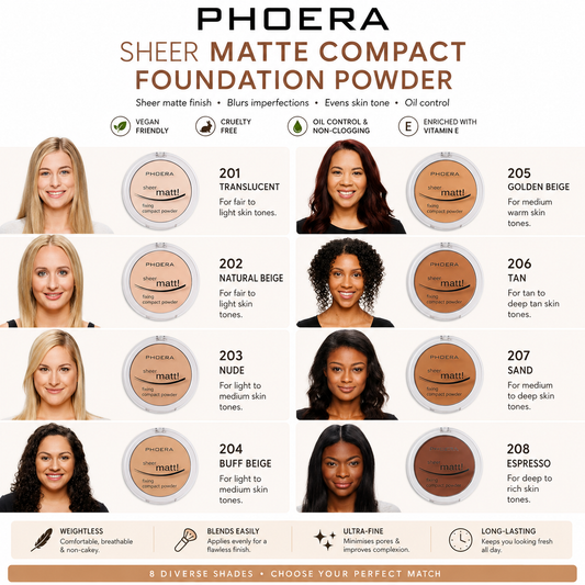PHOERA Sheer Matte Compact Foundation Powder