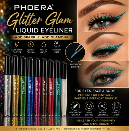 Phoera Glitter Glam Liquid Eyeliner