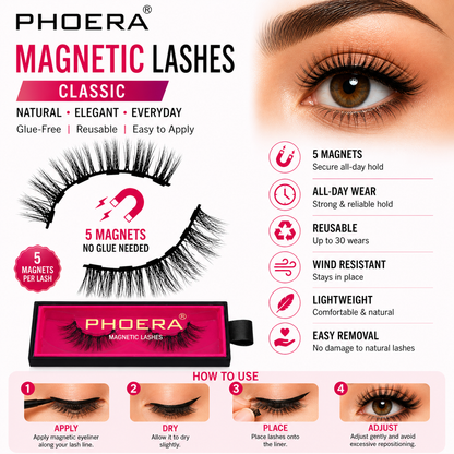 Phoera Magnetic Eyelashes - 3 Stunning Designs!