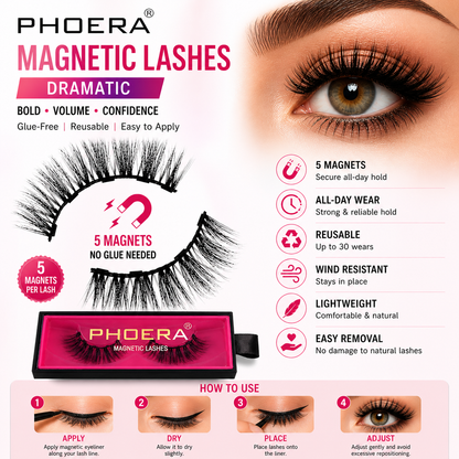 Phoera Magnetic Eyelashes - 3 Stunning Designs!