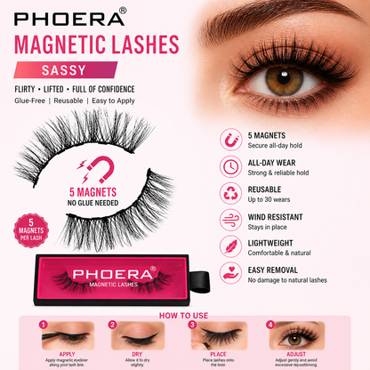 Phoera Magnetic Eyelashes - 3 Stunning Designs!