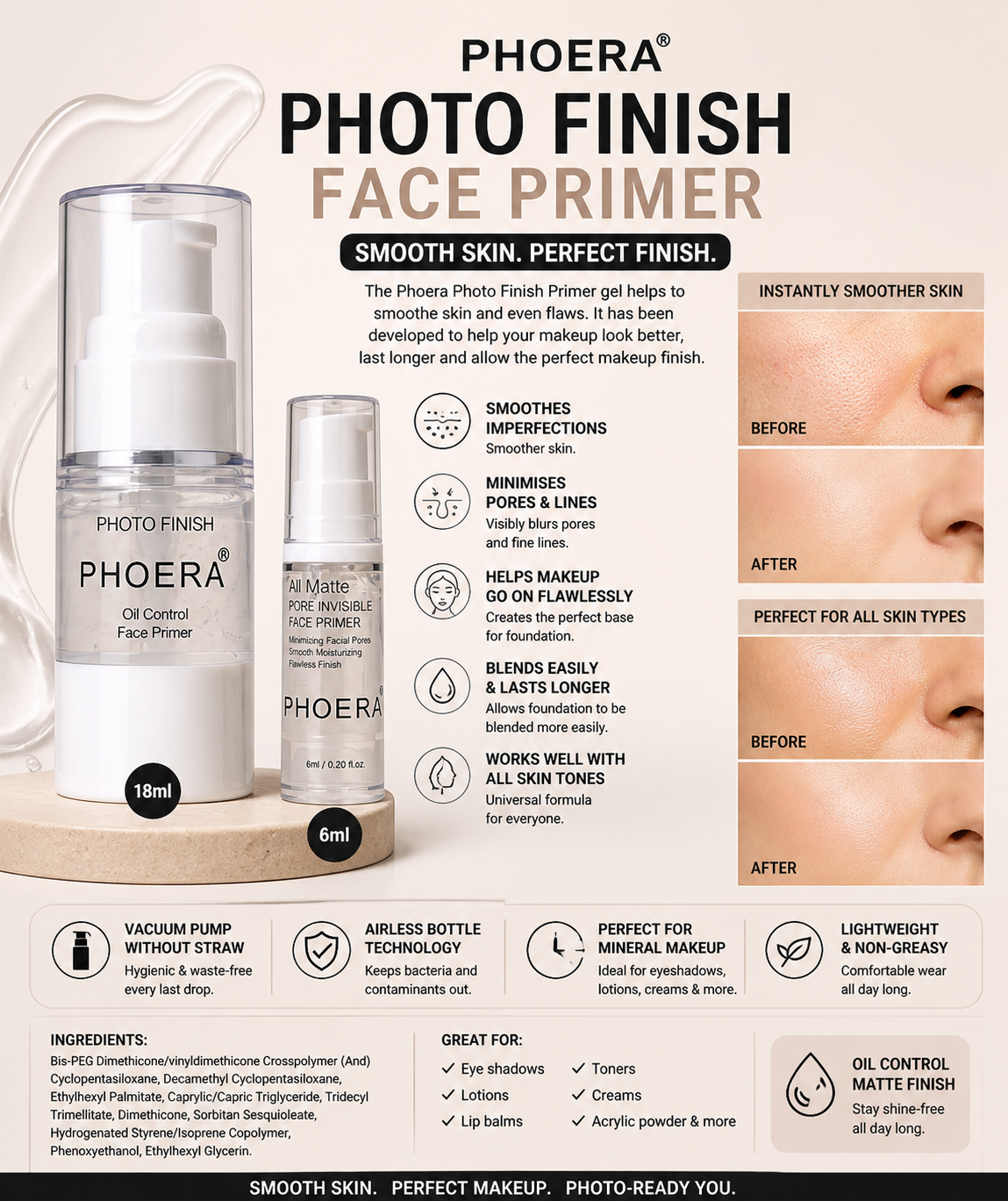 Phoera Photo Finish Primers – Available in 6ml & 18ml