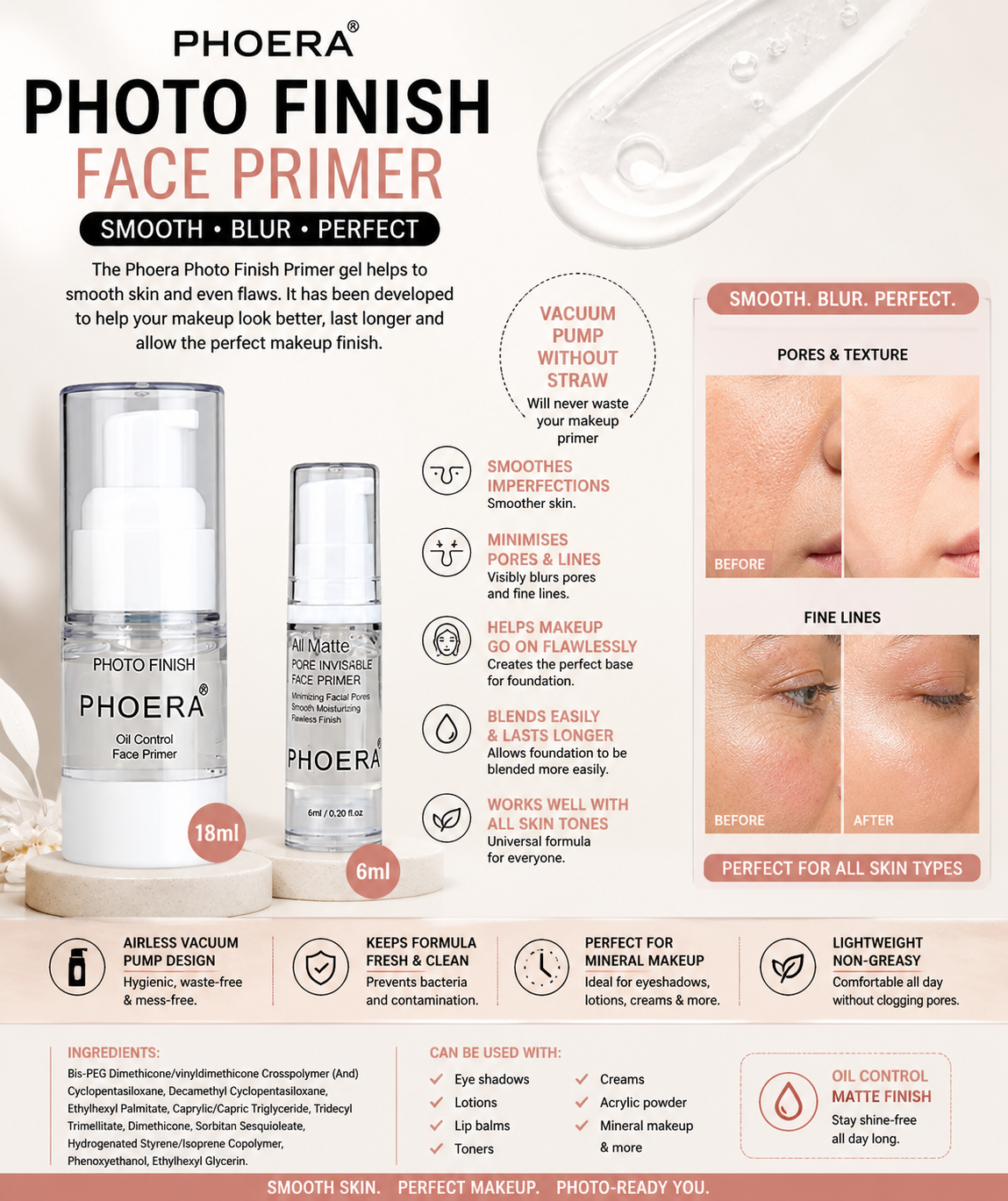 Phoera Photo Finish Primers – Available in 6ml & 18ml