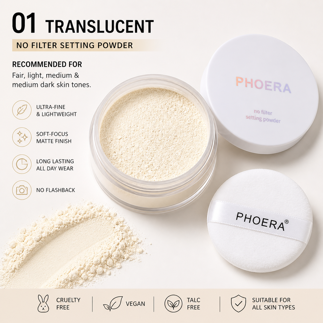 PHOERA No Filter Setting Powder