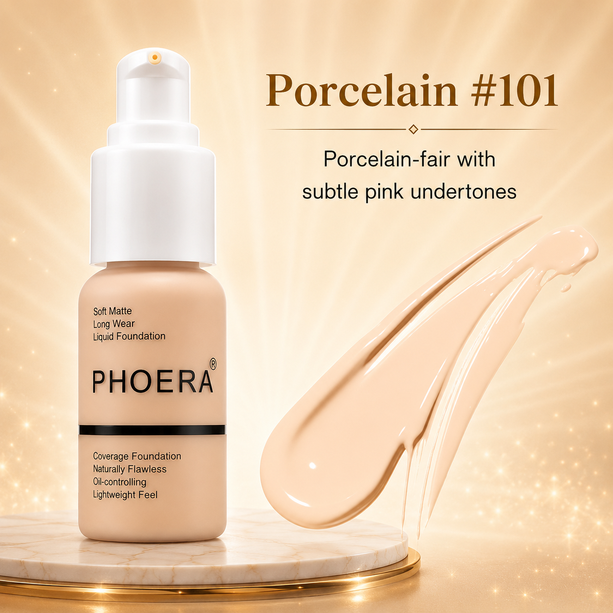 Phoera Flawless Matte Liquid Foundation (10 Shades Available - Select in Dropdown)