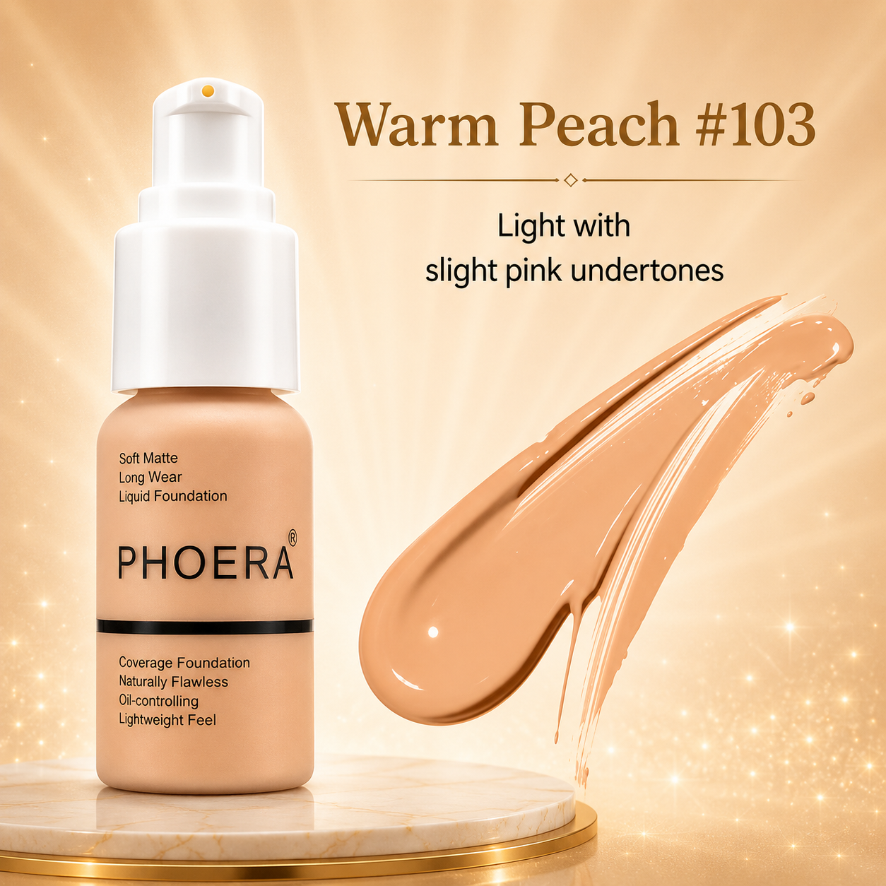 Phoera Flawless Matte Liquid Foundation (10 Shades Available - Select in Dropdown)