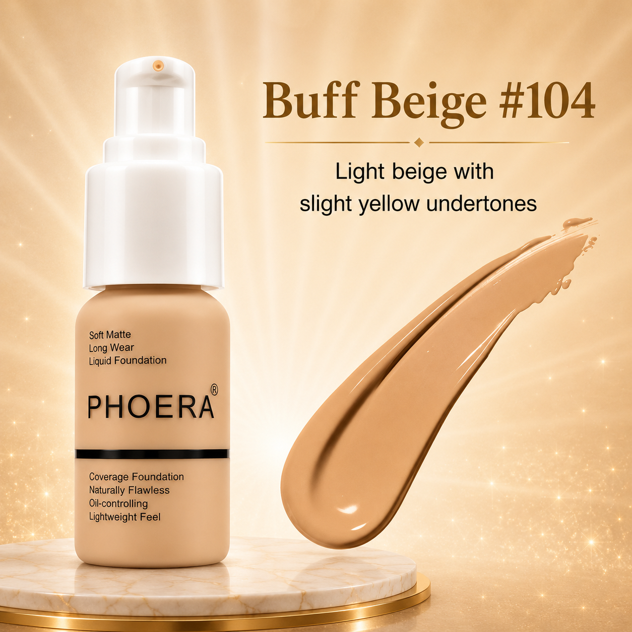 Phoera Flawless Matte Liquid Foundation (10 Shades Available - Select in Dropdown)