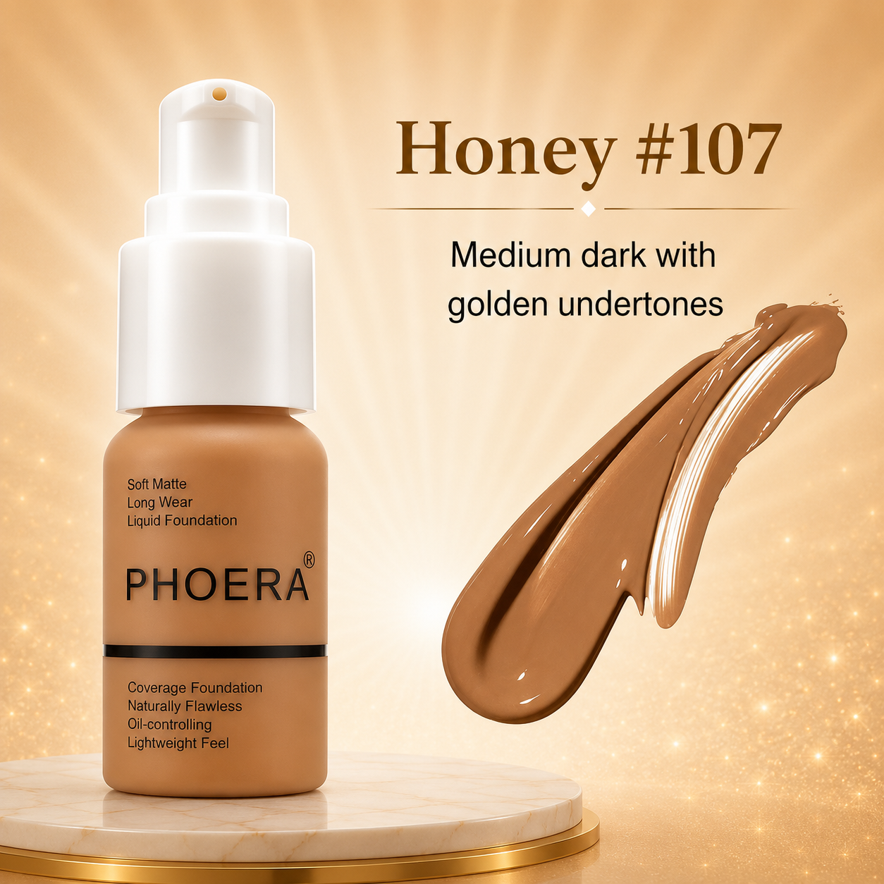 Phoera Flawless Matte Liquid Foundation (10 Shades Available - Select in Dropdown)