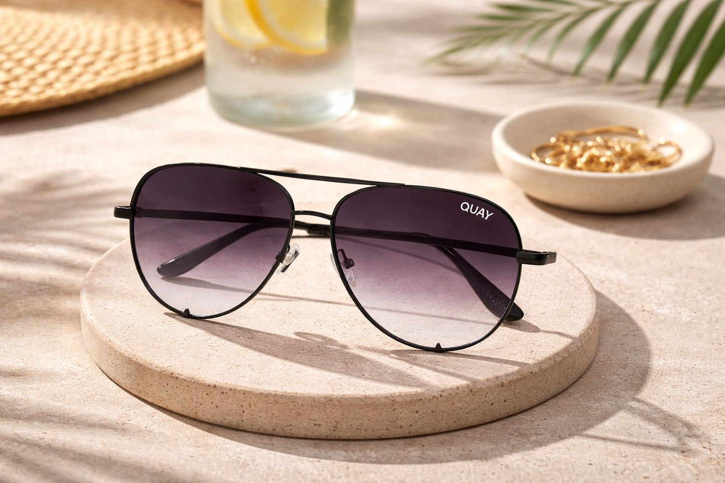Quay Australia High Key Mini Sunglasses with Case