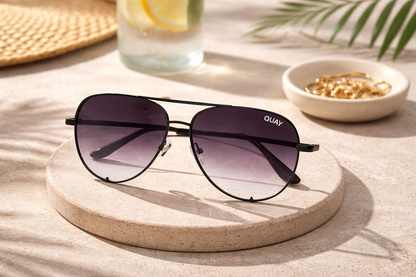 Quay Australia High Key Mini Sunglasses with Case