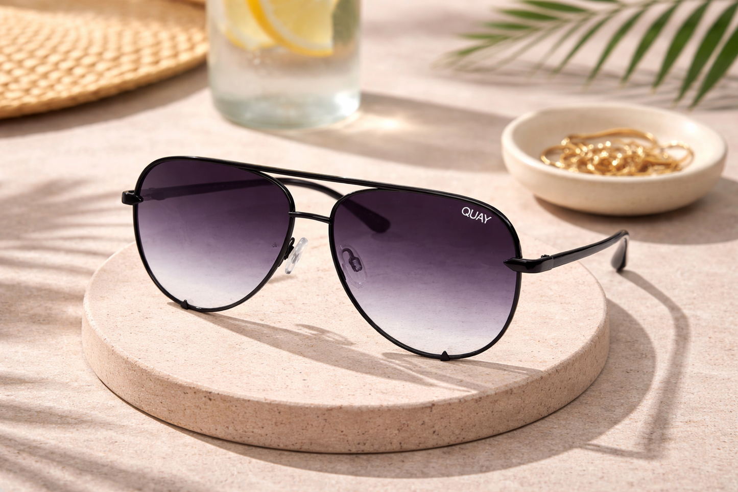 Quay Australia High Key Mini Sunglasses with Case