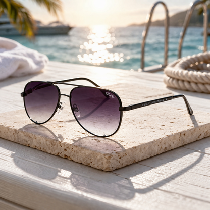 Quay Australia High Key Mini Sunglasses with Case