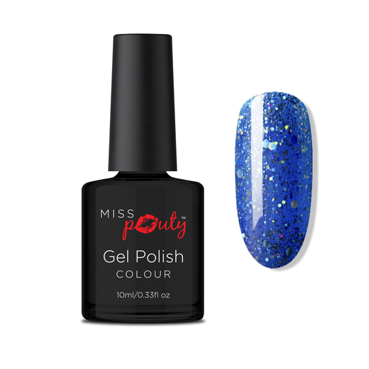 Miss Pouty Nail Polish QXG544 - Night Sky Glitter Blue