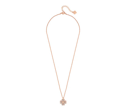 Diamond Style London - Reverse Flower Necklace with Crystals in rose gold (Item code: Reverseflowerneckrose)