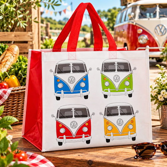 Puckator Volkswagen VW T1 Camper Bus Reusable Shopping Bag for Life