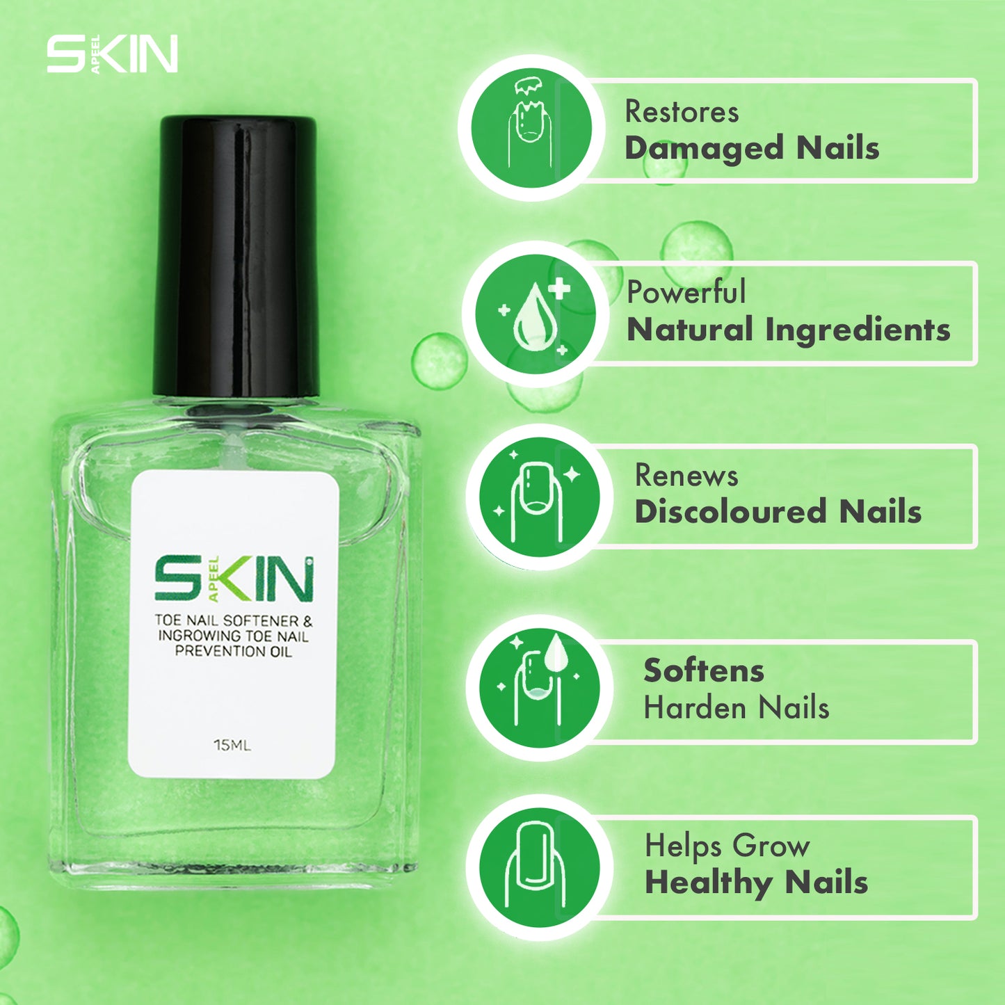Skinapeel Toe Nail Softener and Ingrowing Toenail Prevention Oil 15ml