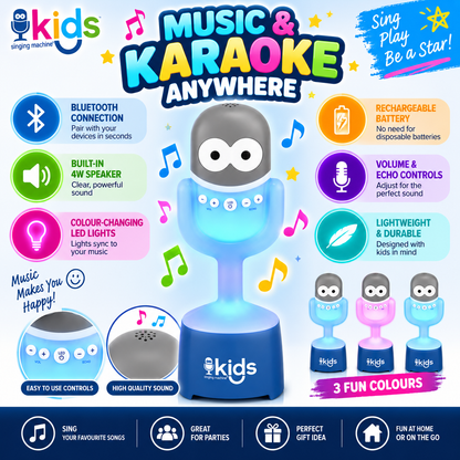 Singing Machine SMK445 Bluetooth Microphone Karaoke Machine with Inbuilt Speaker