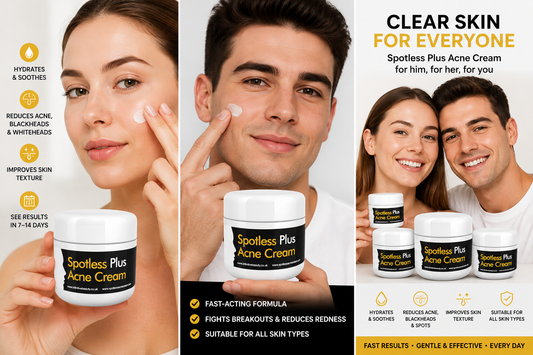 Spotless Plus Acne Cream – Fast-Acting Treatment for Acne, Blackheads & Spots – 50g