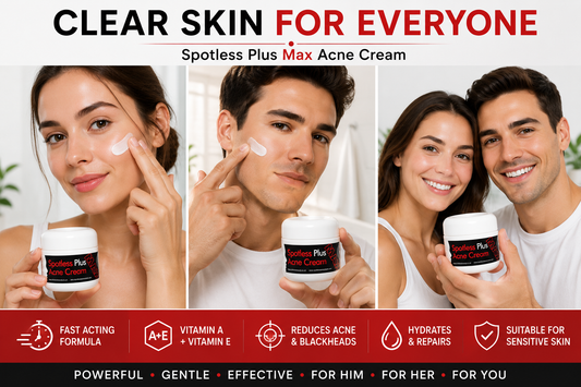 Spotless Plus Max Acne Cream – Powerful Acne Treatment with Vitamin A & Antioxidants – 50g