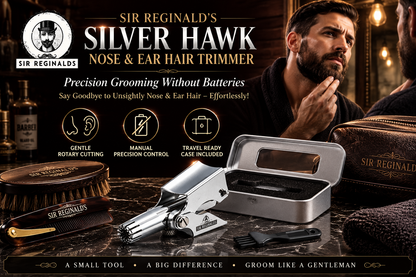 Sir Reginald's Silver Hawk Ear and Nose Hair Trimmer