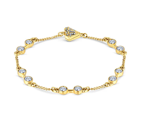 Diamond Style London - Stacker bra crystal gold bracelet (Item code: Stackerbracrystalgold)