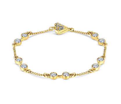 Diamond Style London - Stacker bra crystal gold bracelet (Item code: Stackerbracrystalgold)