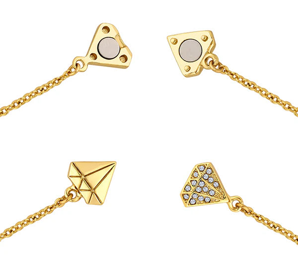 Diamond Style London - Stacker bra crystal gold bracelet (Item code: Stackerbracrystalgold)