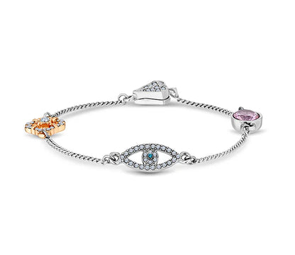 Diamond Style London - Stacker Magnetic Bracelet with Evil Eye Charm (Item code: Stackerbraevileye)