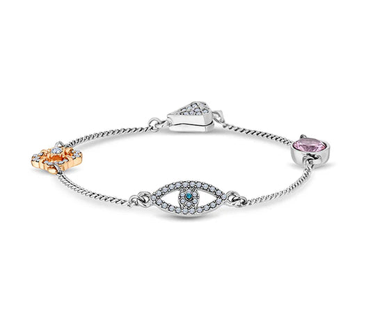 Diamond Style London - Stacker Magnetic Bracelet with Evil Eye Charm (Item code: Stackerbraevileye)